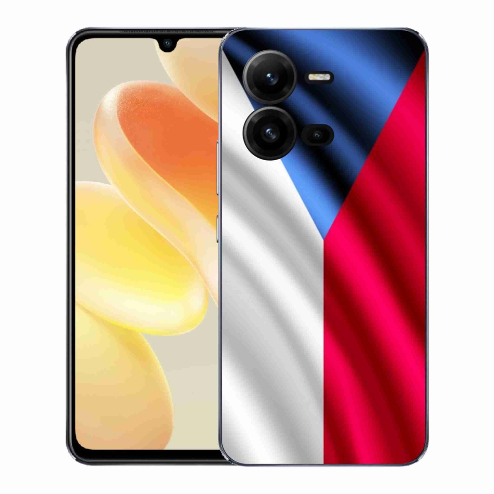 Gelový kryt mmCase na Vivo X80 Lite - česká vlajka