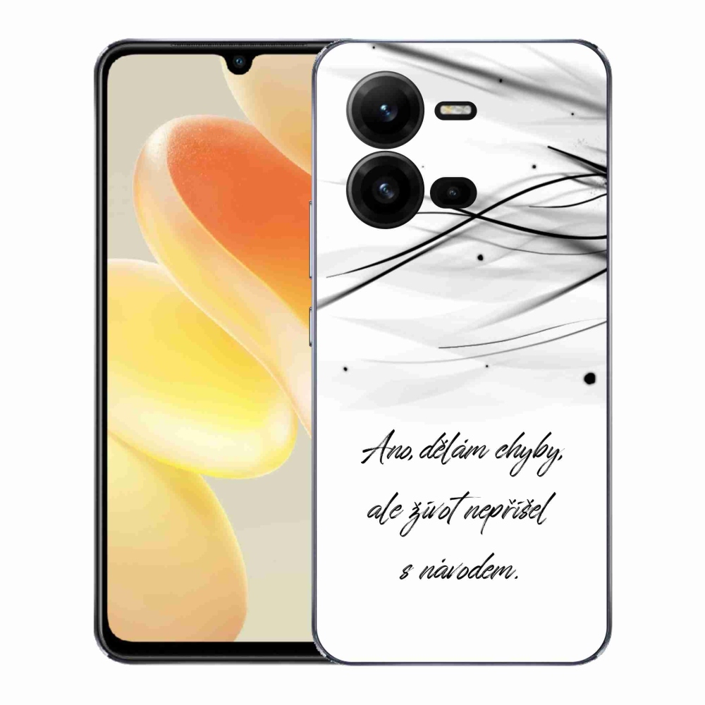 Gelový kryt mmCase na Vivo X80 Lite - citát bílé pozadí