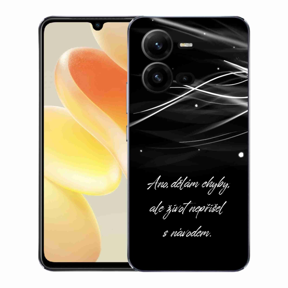 Gelový kryt mmCase na Vivo X80 Lite - citát černé pozadí