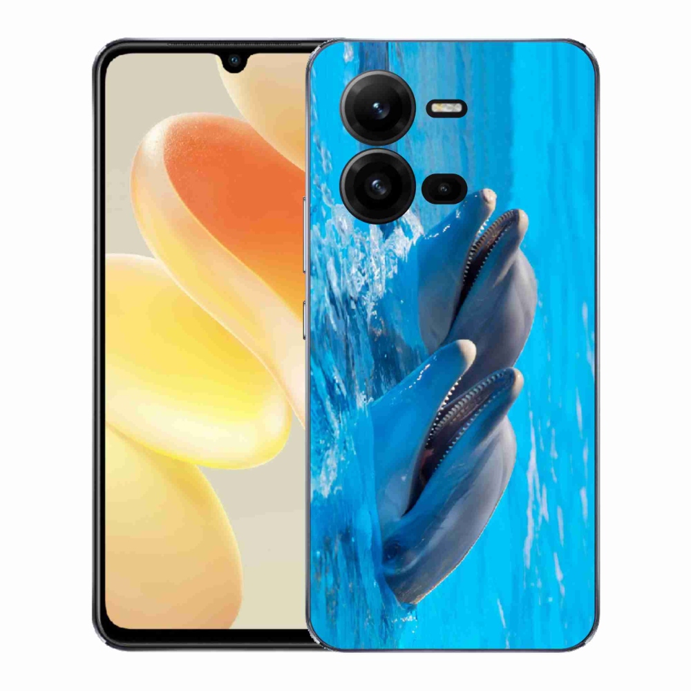 Gelový kryt mmCase na Vivo X80 Lite - delfíni