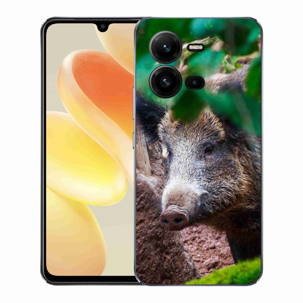 Gelový kryt mmCase na Vivo X80 Lite - divoké prase