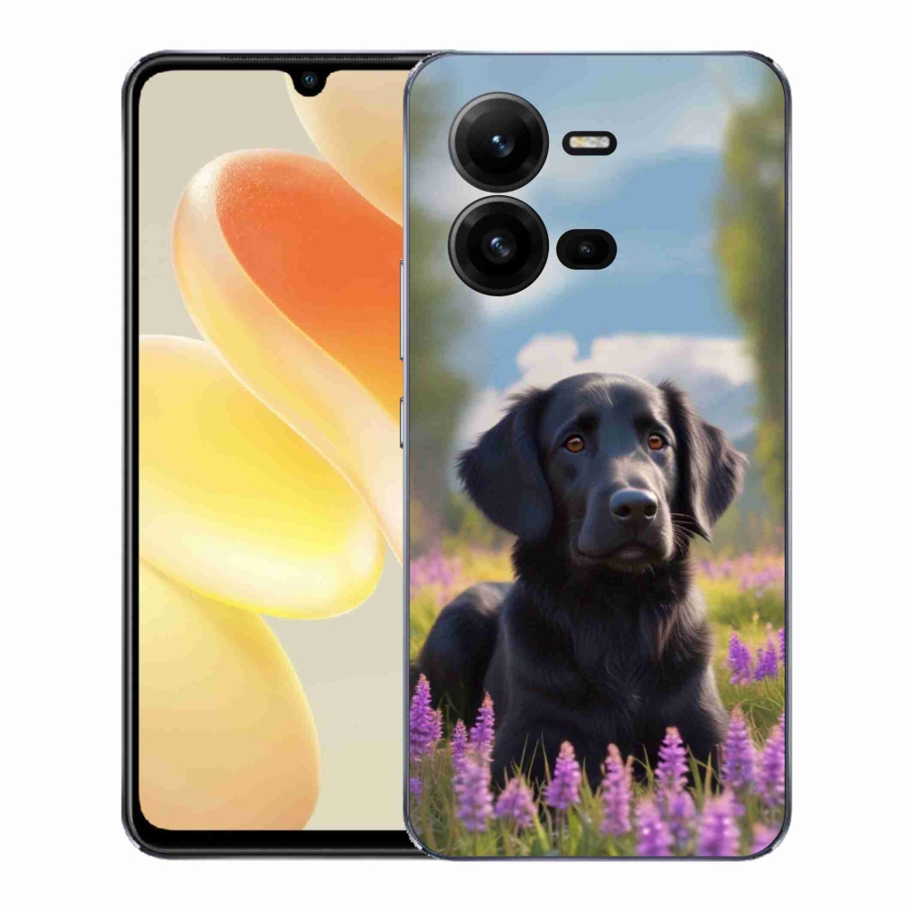 Gelový kryt mmCase na Vivo X80 Lite - elegantní černý retrívr