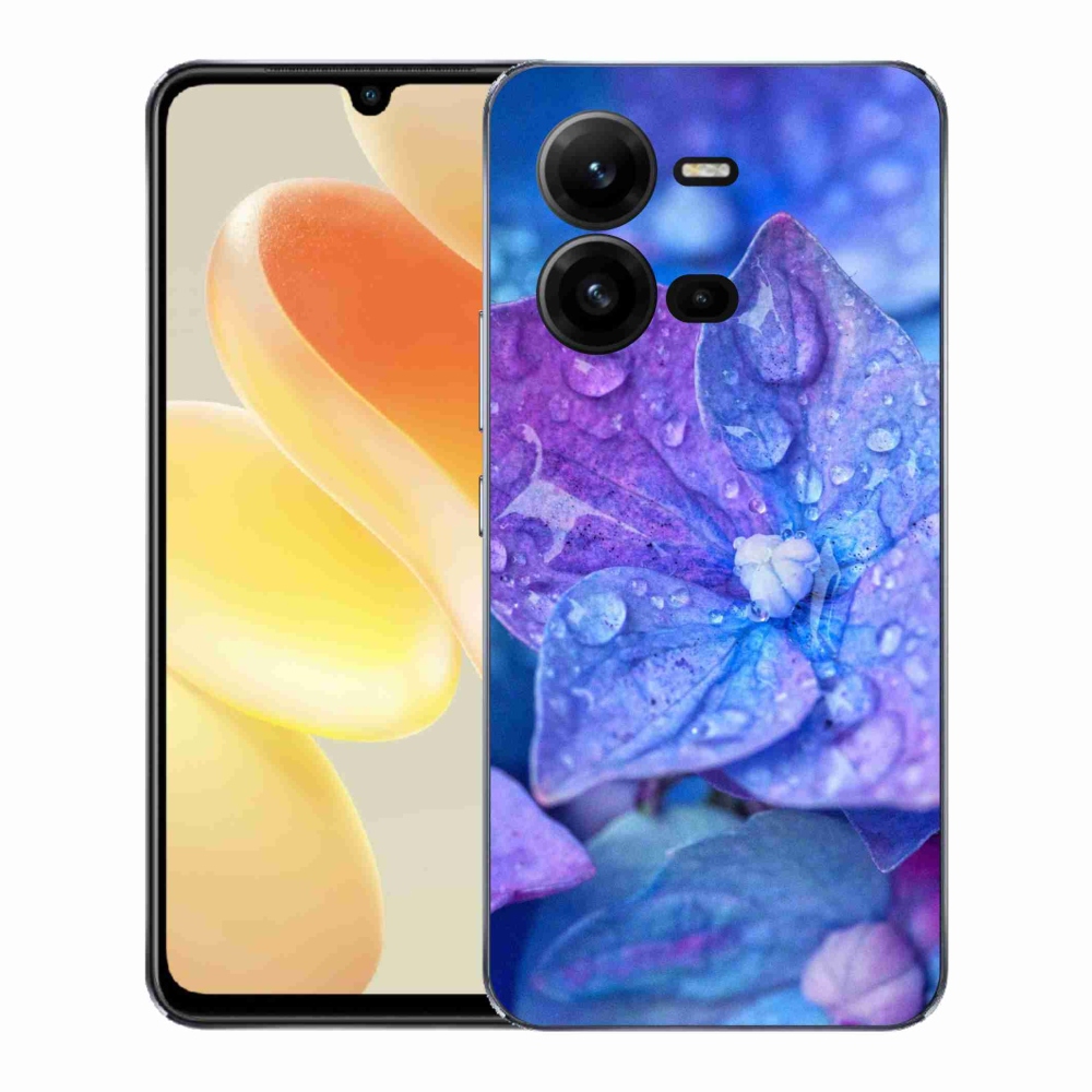 Gelový kryt mmCase na Vivo X80 Lite - fialový květ
