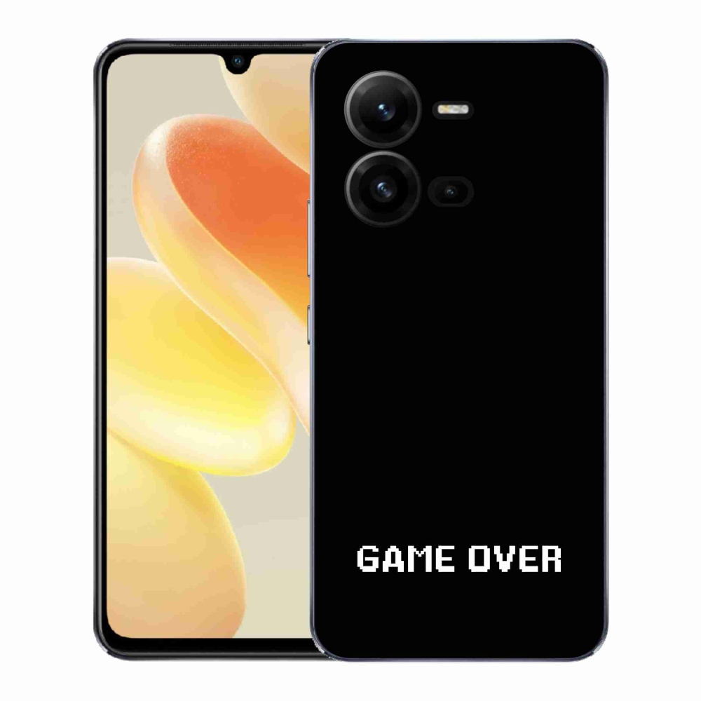 Gelový kryt mmCase na Vivo X80 Lite - game over černé pozadí