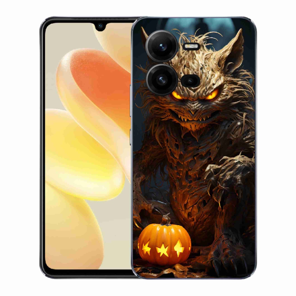 Gelový kryt mmCase na Vivo X80 Lite - halloweenská příšera
