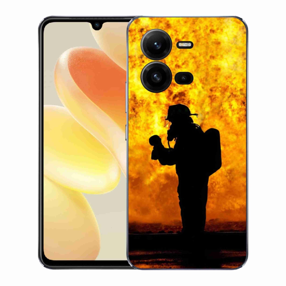 Gelový kryt mmCase na Vivo X80 Lite - hasič