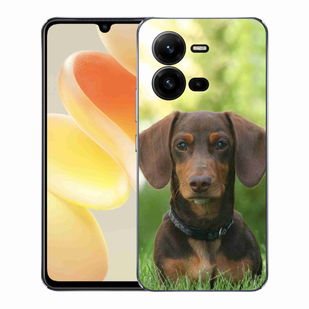 Gelový kryt mmCase na Vivo X80 Lite - hnědý jezevčík