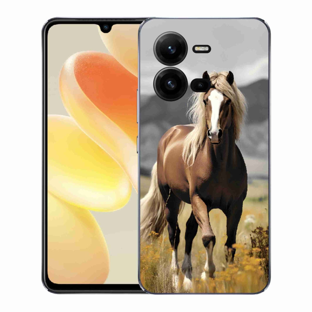 Gelový kryt mmCase na Vivo X80 Lite - hnědý kůň 1