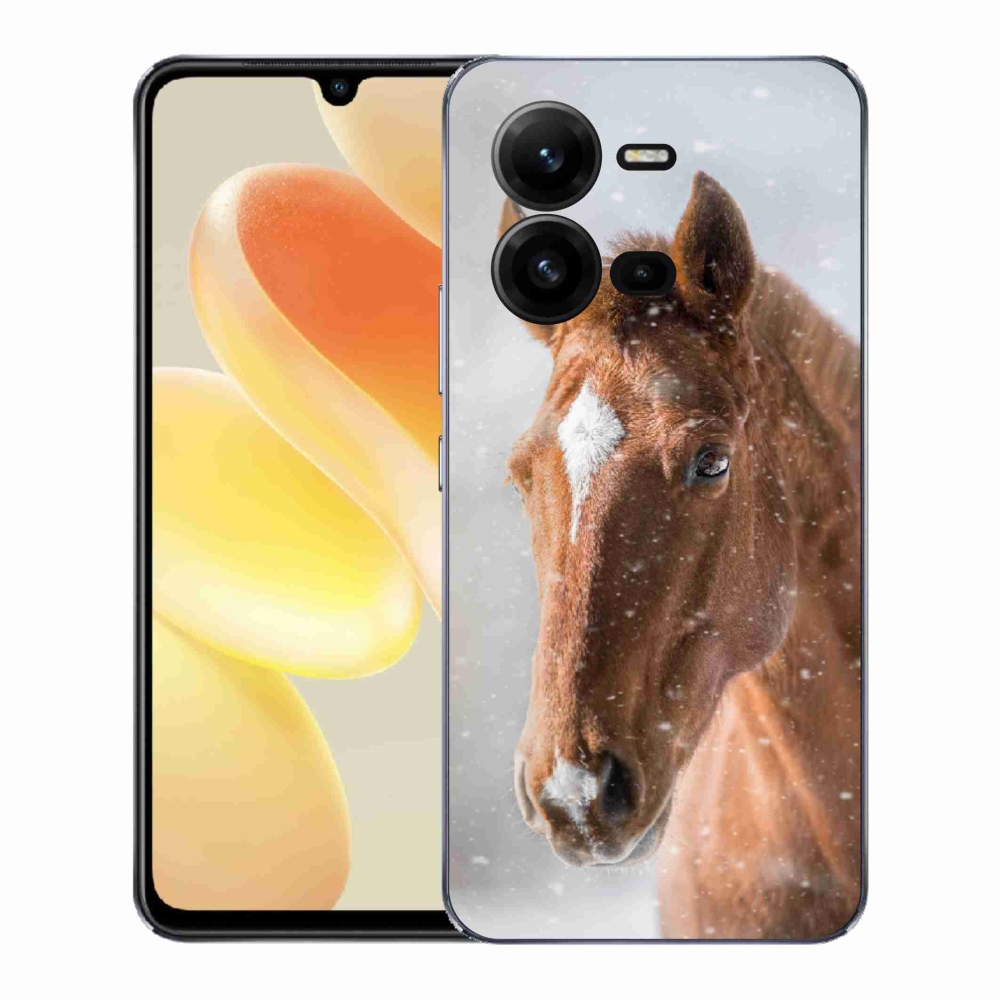 Gelový kryt mmCase na Vivo X80 Lite - hnědý kůň 2