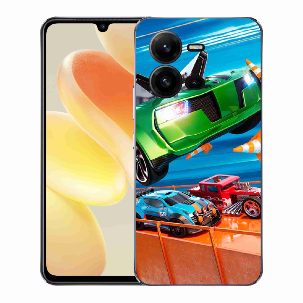 Gelový kryt mmCase na Vivo X80 Lite - hot wheels 1