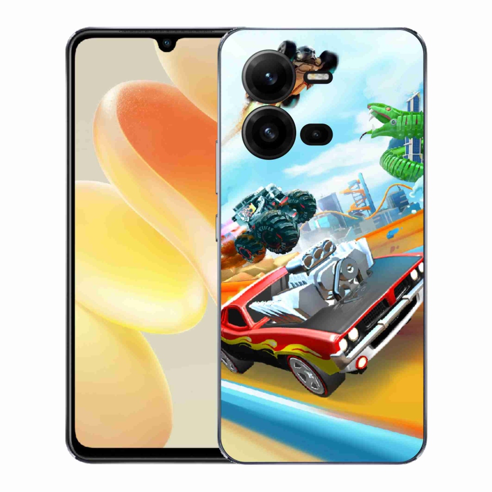 Gelový kryt mmCase na Vivo X80 Lite - hot wheels 2