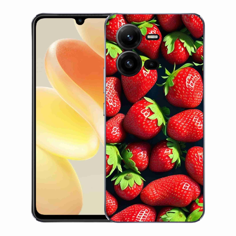 Gelový kryt mmCase na Vivo X80 Lite - jahody