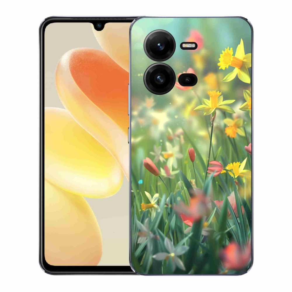Gelový kryt mmCase na Vivo X80 Lite - jarní květy