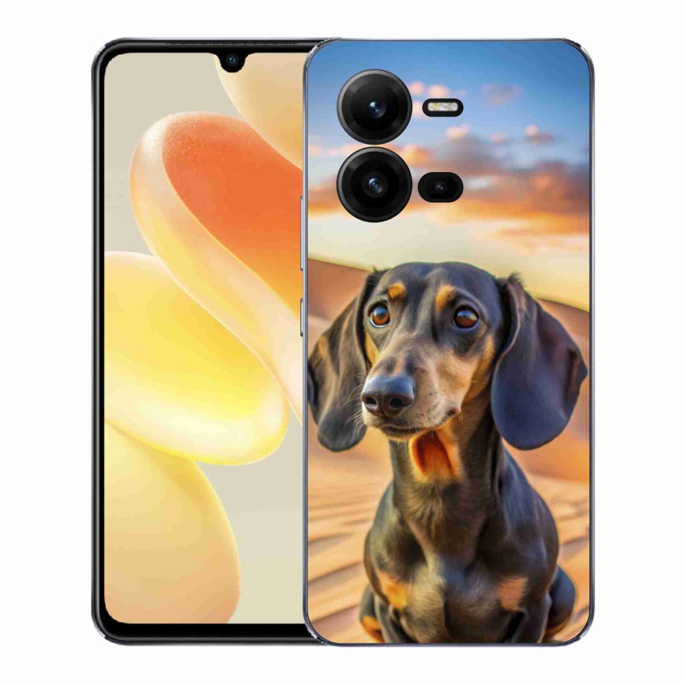 Gelový kryt mmCase na Vivo X80 Lite - jezevčík 3 