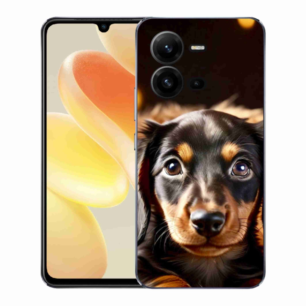 Gelový kryt mmCase na Vivo X80 Lite - jezevčík