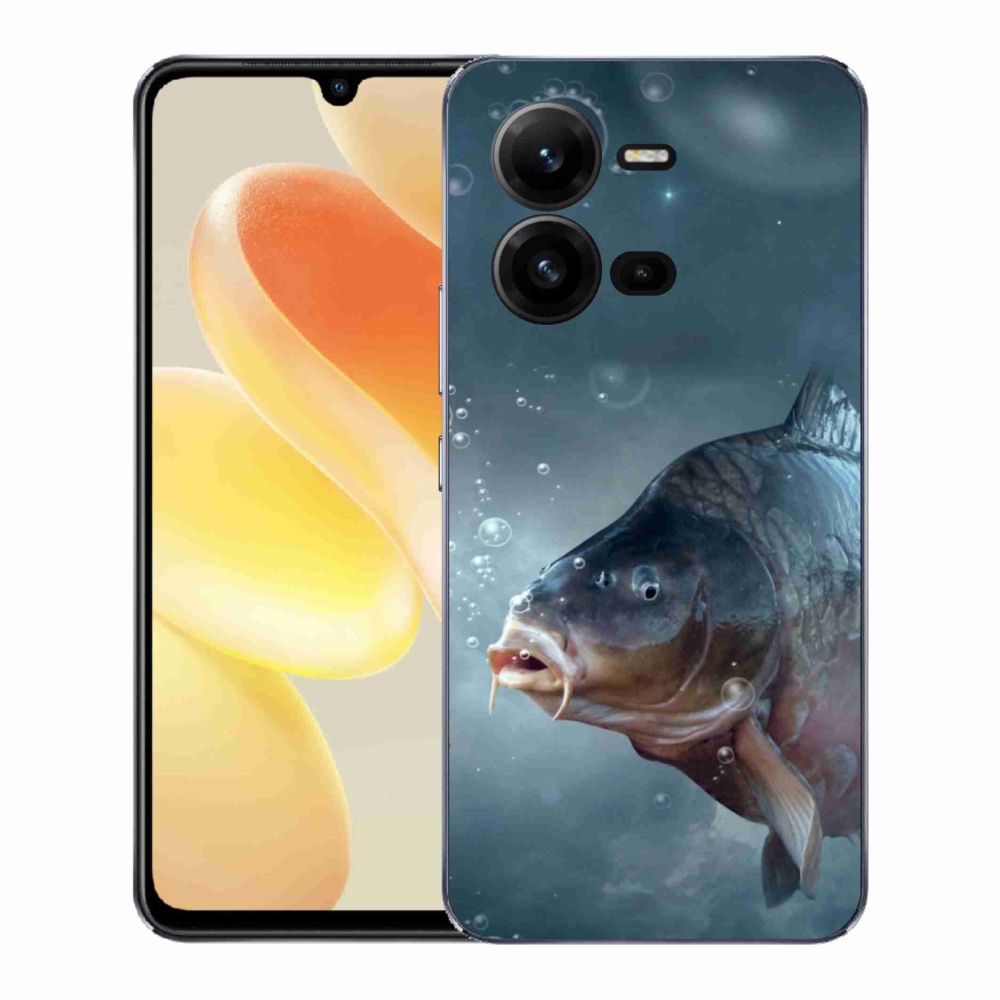 Gelový kryt mmCase na Vivo X80 Lite - kapr a bublinky