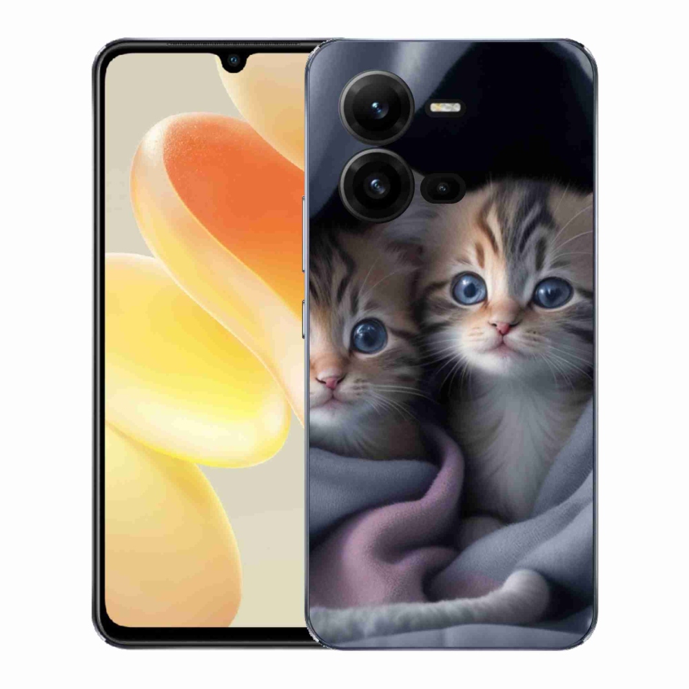 Gelový kryt mmCase na Vivo X80 Lite - kočičí duo 2