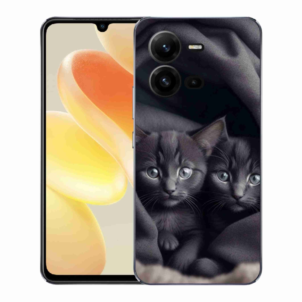 Gelový kryt mmCase na Vivo X80 Lite - kočičí duo