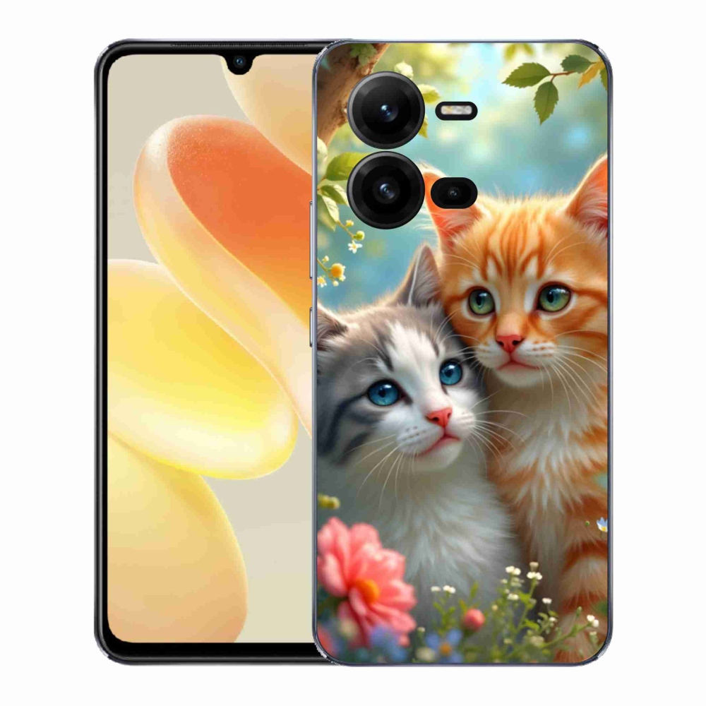 Gelový kryt mmCase na Vivo X80 Lite - kočičí láska 2