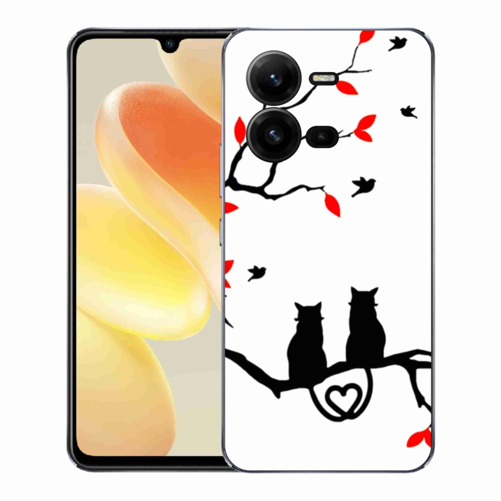 Gelový kryt mmCase na Vivo X80 Lite - kočičí láska