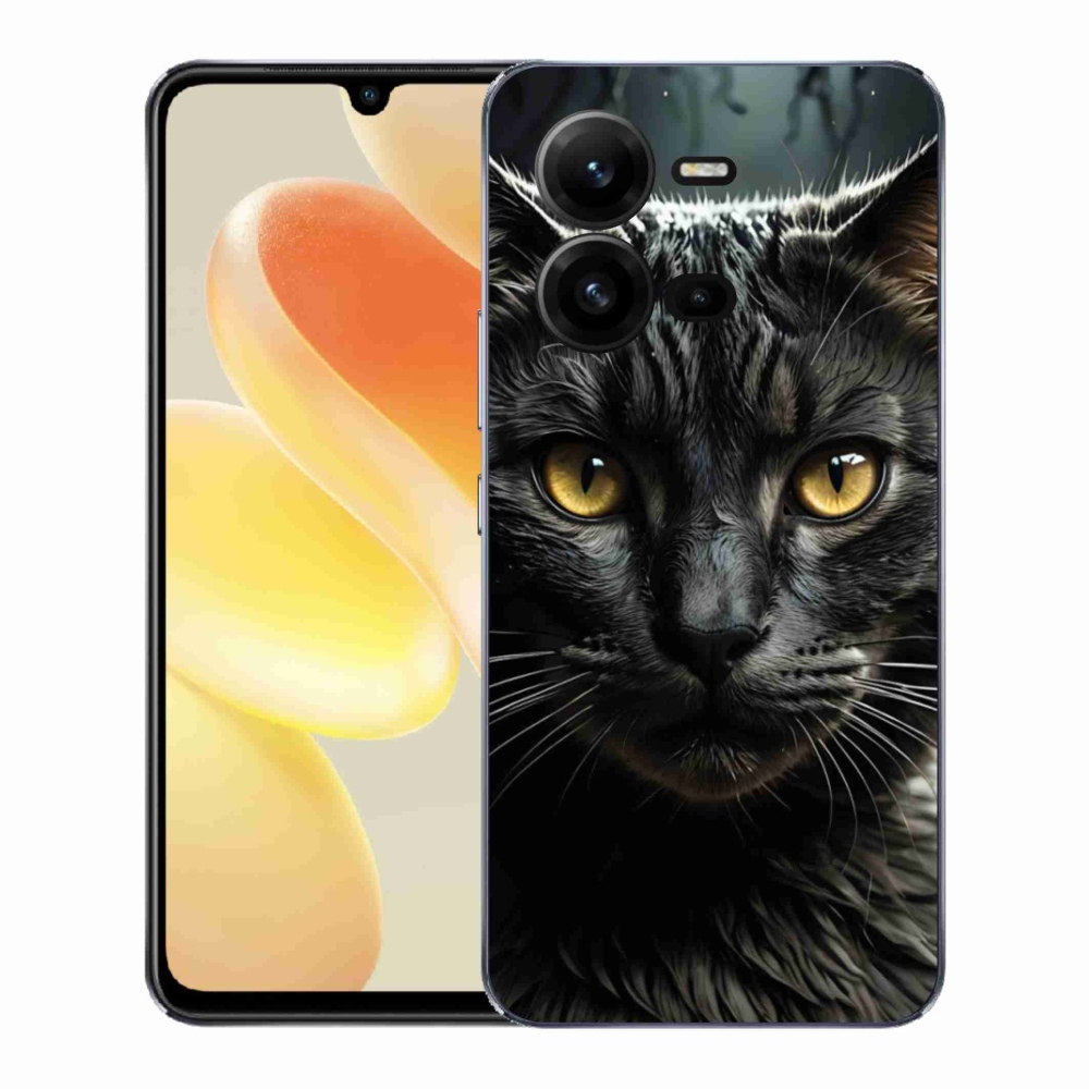 Gelový kryt mmCase na Vivo X80 Lite - kočičí pohled 3