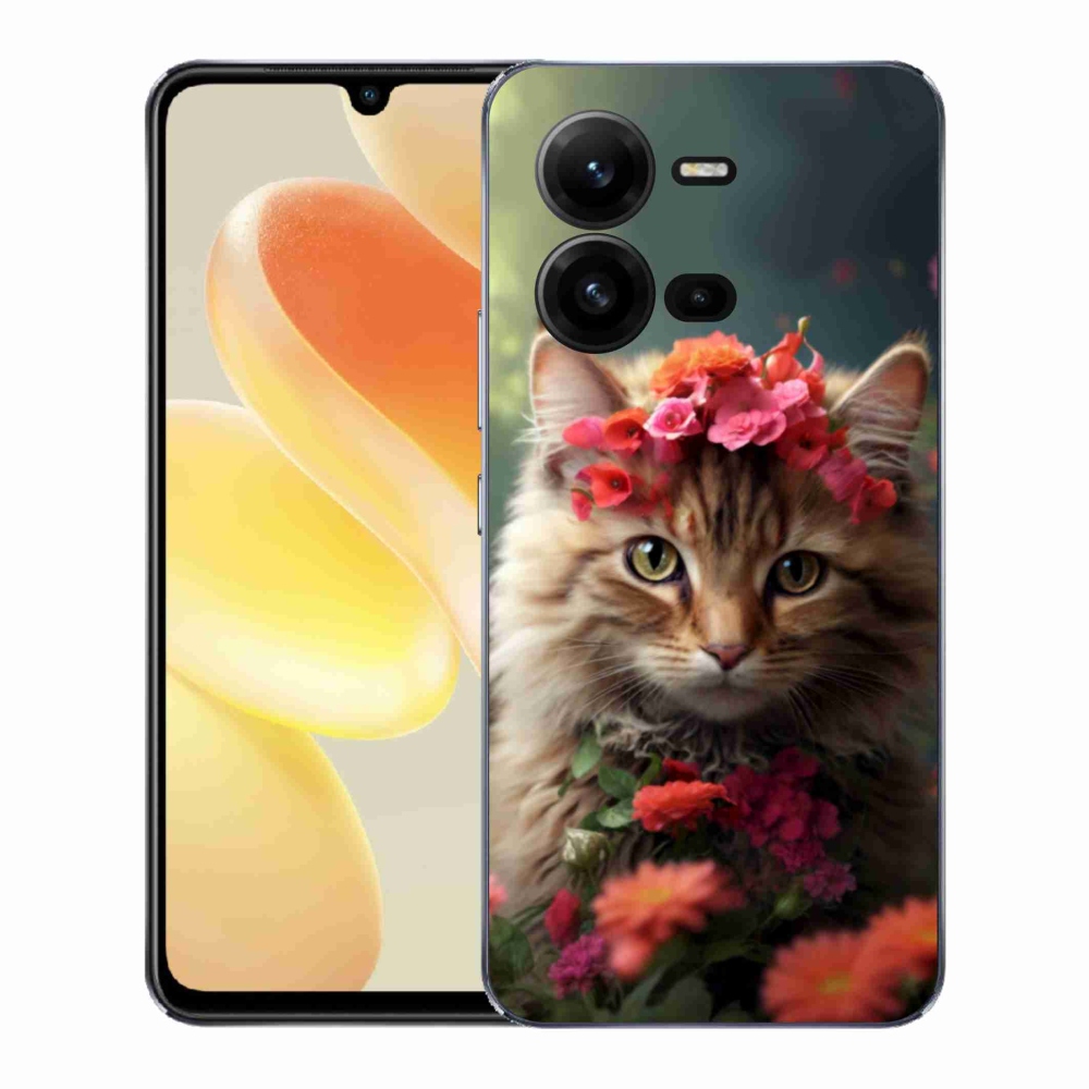 Gelový kryt mmCase na Vivo X80 Lite - kočíčí princezna