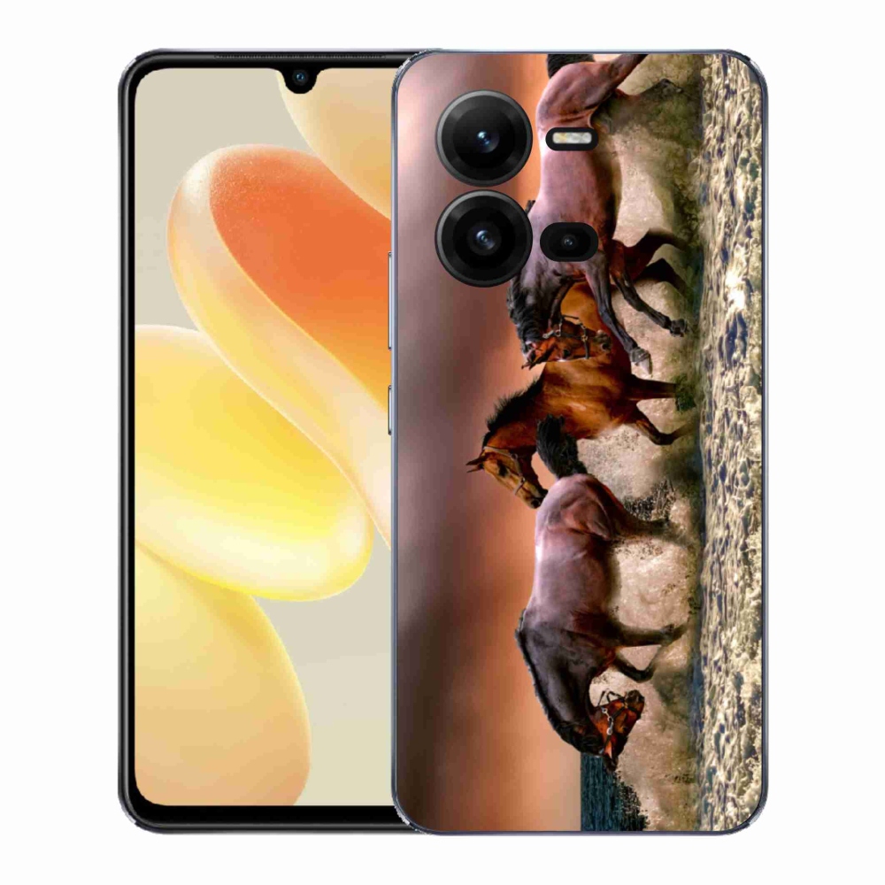 Gelový kryt mmCase na Vivo X80 Lite - koně 1
