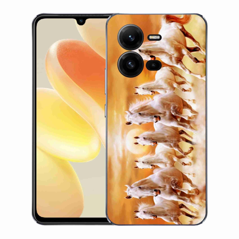Gelový kryt mmCase na Vivo X80 Lite - koně 2