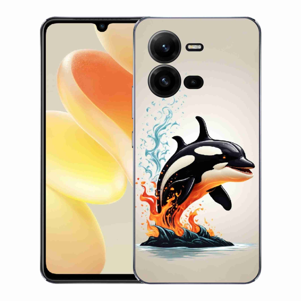 Gelový kryt mmCase na Vivo X80 Lite - kosatka