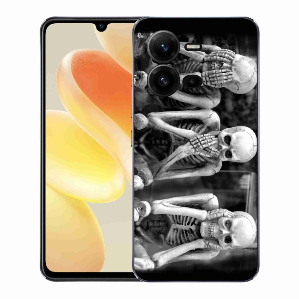 Gelový kryt mmCase na Vivo X80 Lite - kostlivci