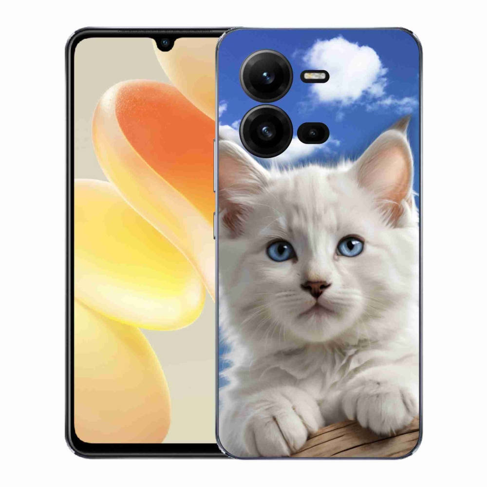 Gelový kryt mmCase na Vivo X80 Lite - kotě a oblaka