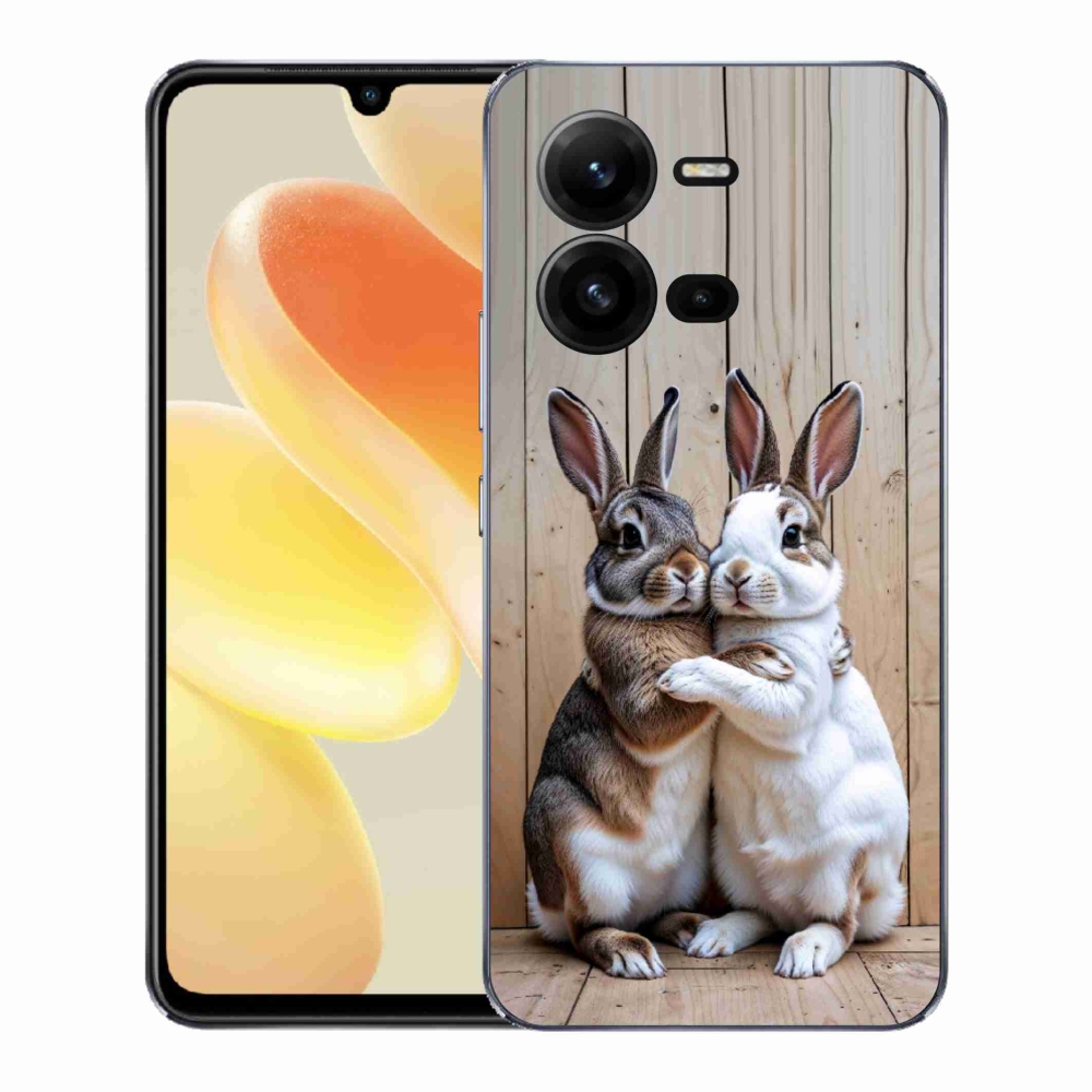 Gelový kryt mmCase na Vivo X80 Lite - králičí pár
