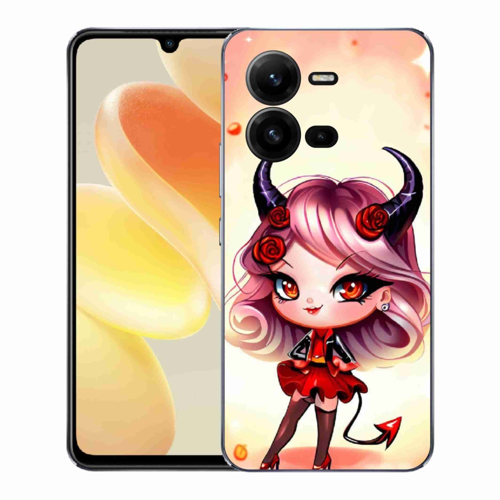 Gelový kryt mmCase na Vivo X80 Lite - kreslená čertice