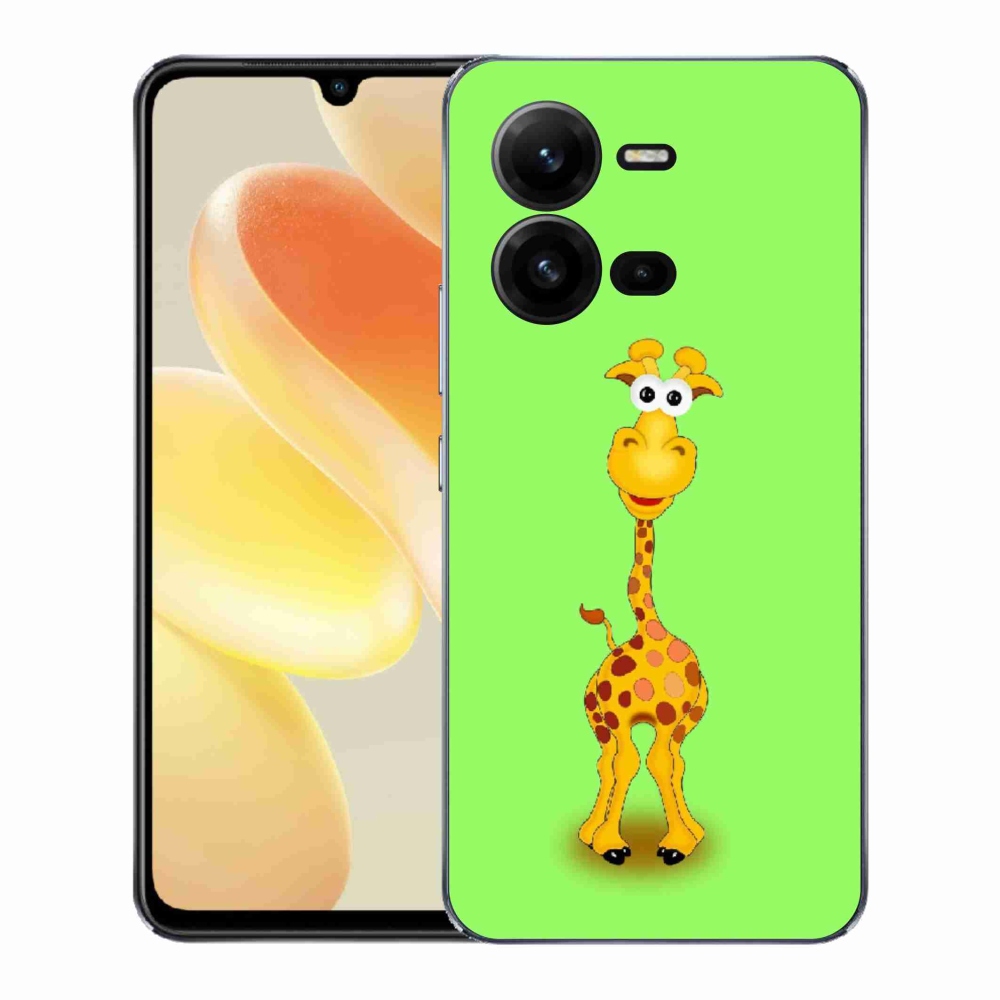 Gelový kryt mmCase na Vivo X80 Lite - kreslená žirafa