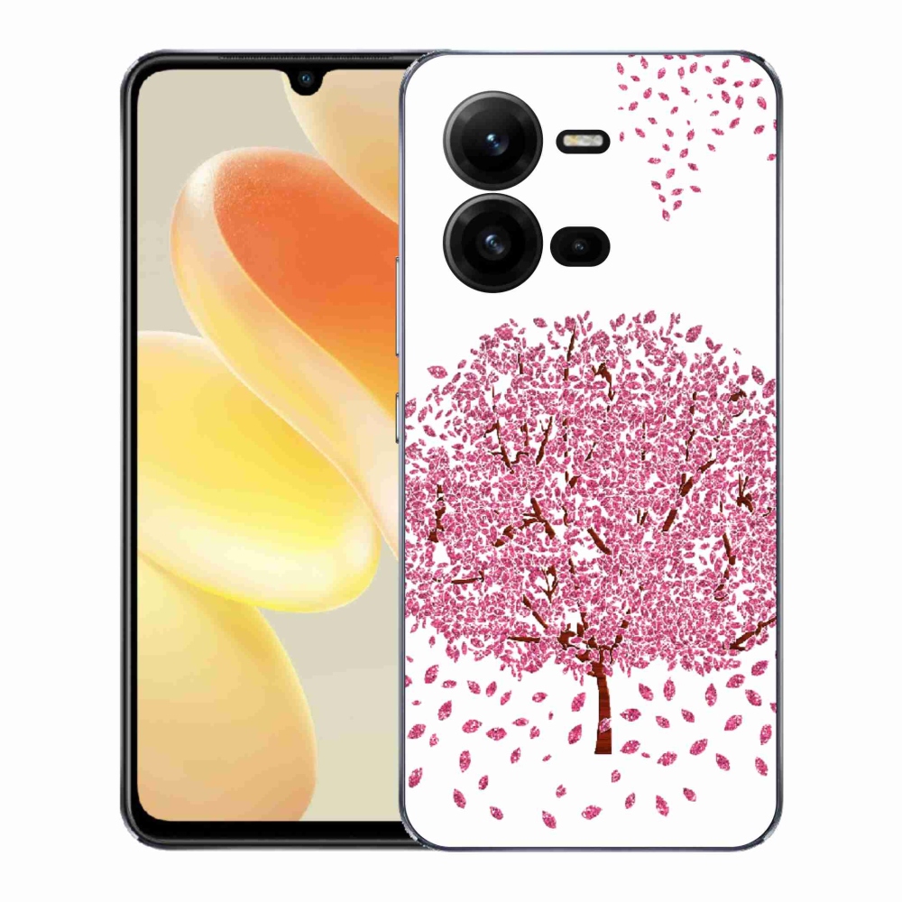 Gelový kryt mmCase na Vivo X80 Lite - kreslený strom s listy