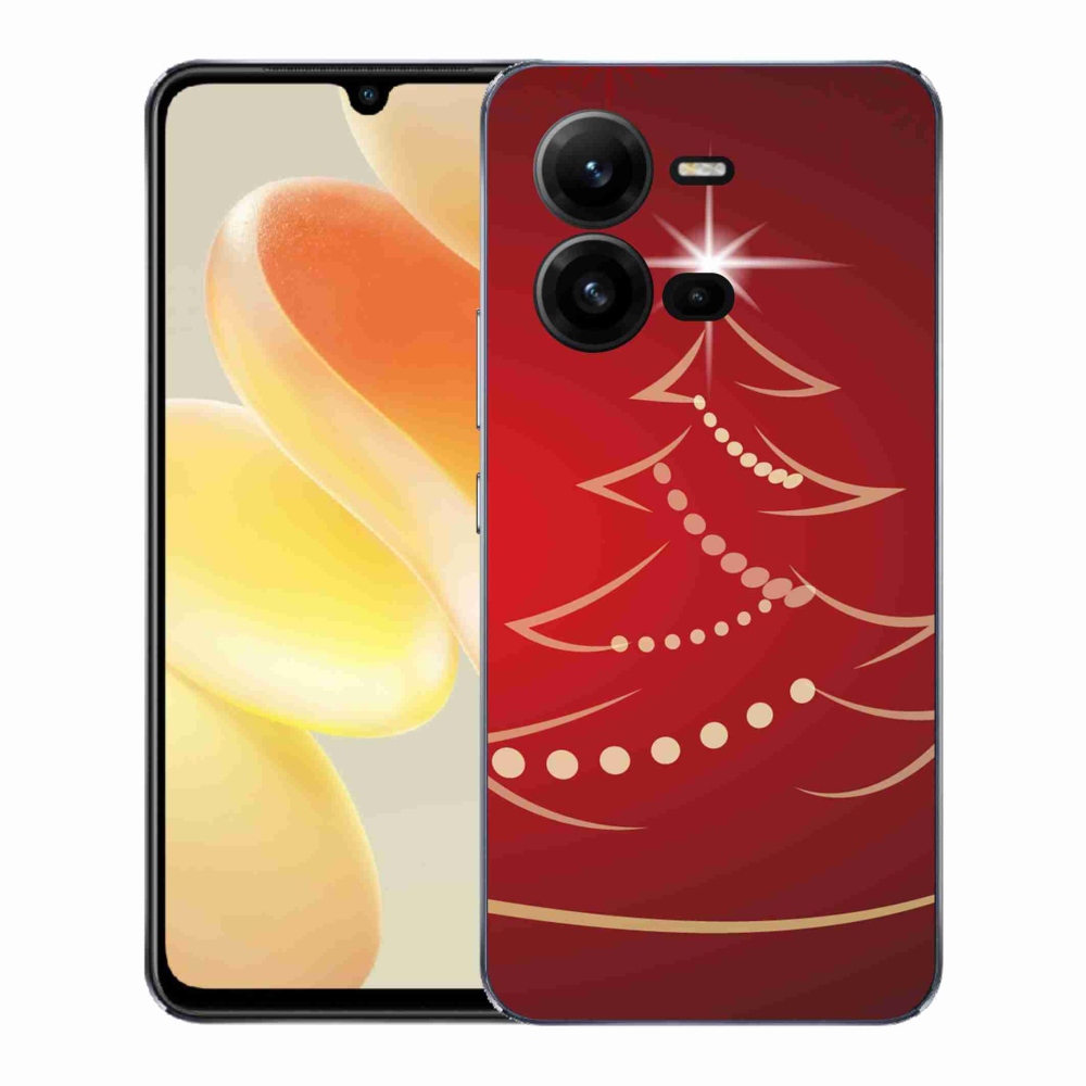 Gelový kryt mmCase na Vivo X80 Lite - kreslený vánoční stromek