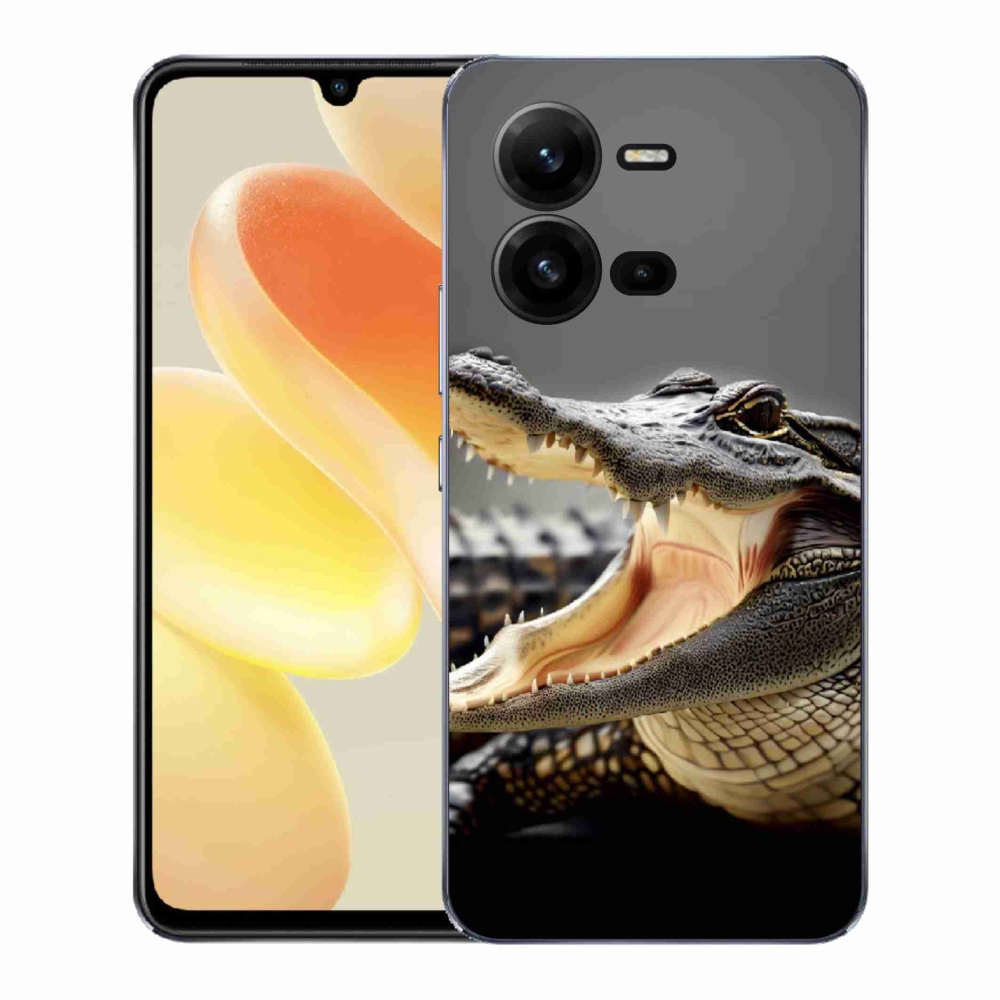 Gelový kryt mmCase na Vivo X80 Lite - krokodýl