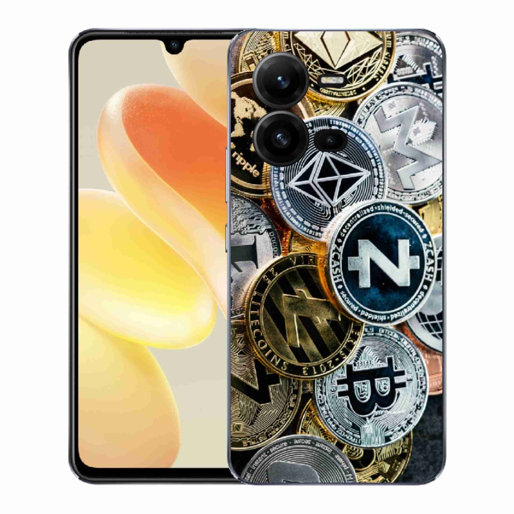 Gelový kryt mmCase na Vivo X80 Lite - kryptoměny