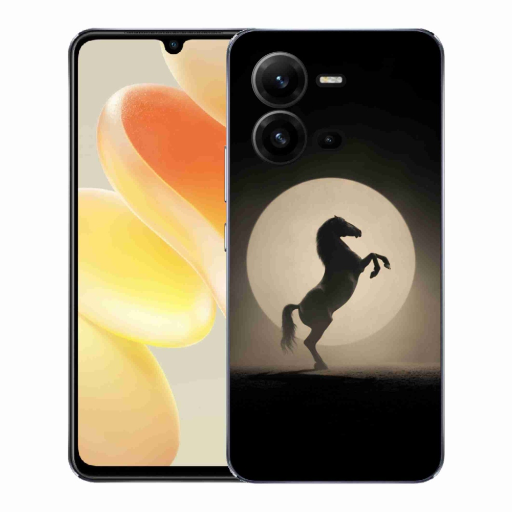 Gelový kryt mmCase na Vivo X80 Lite - kůň v siluetě