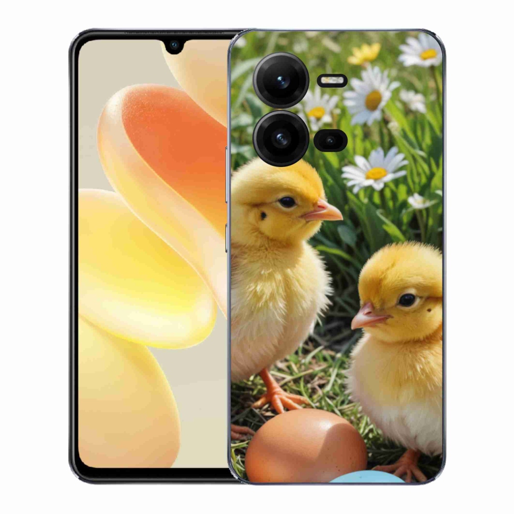 Gelový kryt mmCase na Vivo X80 Lite - kuřátka