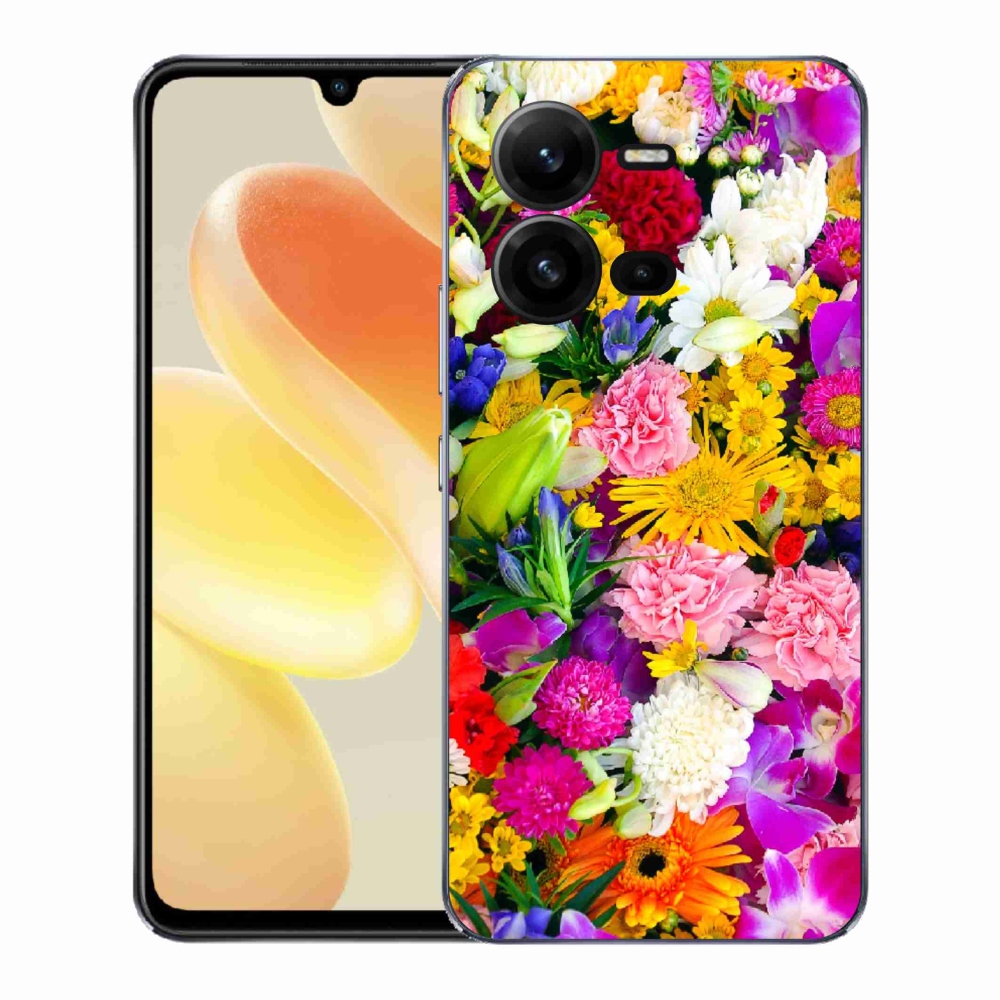Gelový kryt mmCase na Vivo X80 Lite - květiny 12