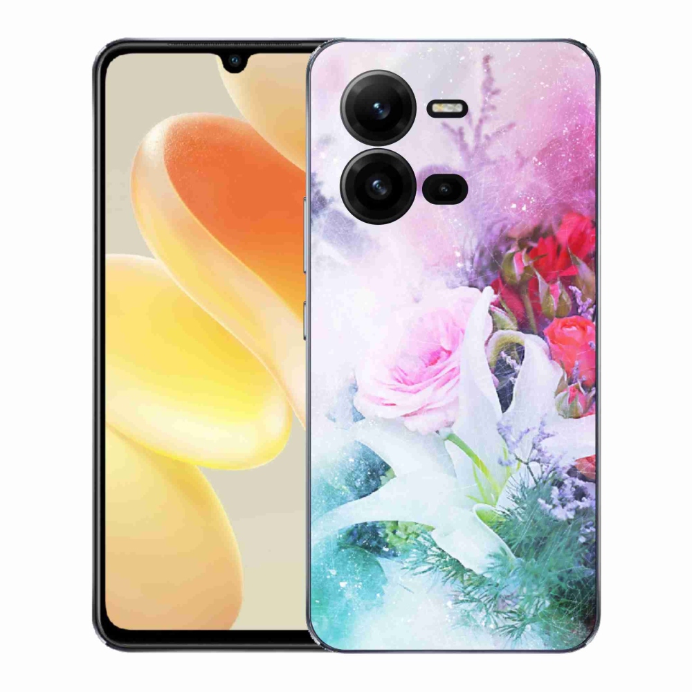 Gelový kryt mmCase na Vivo X80 Lite - květiny 4