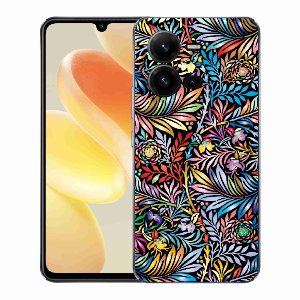 Gelový kryt mmCase na Vivo X80 Lite - květiny 5