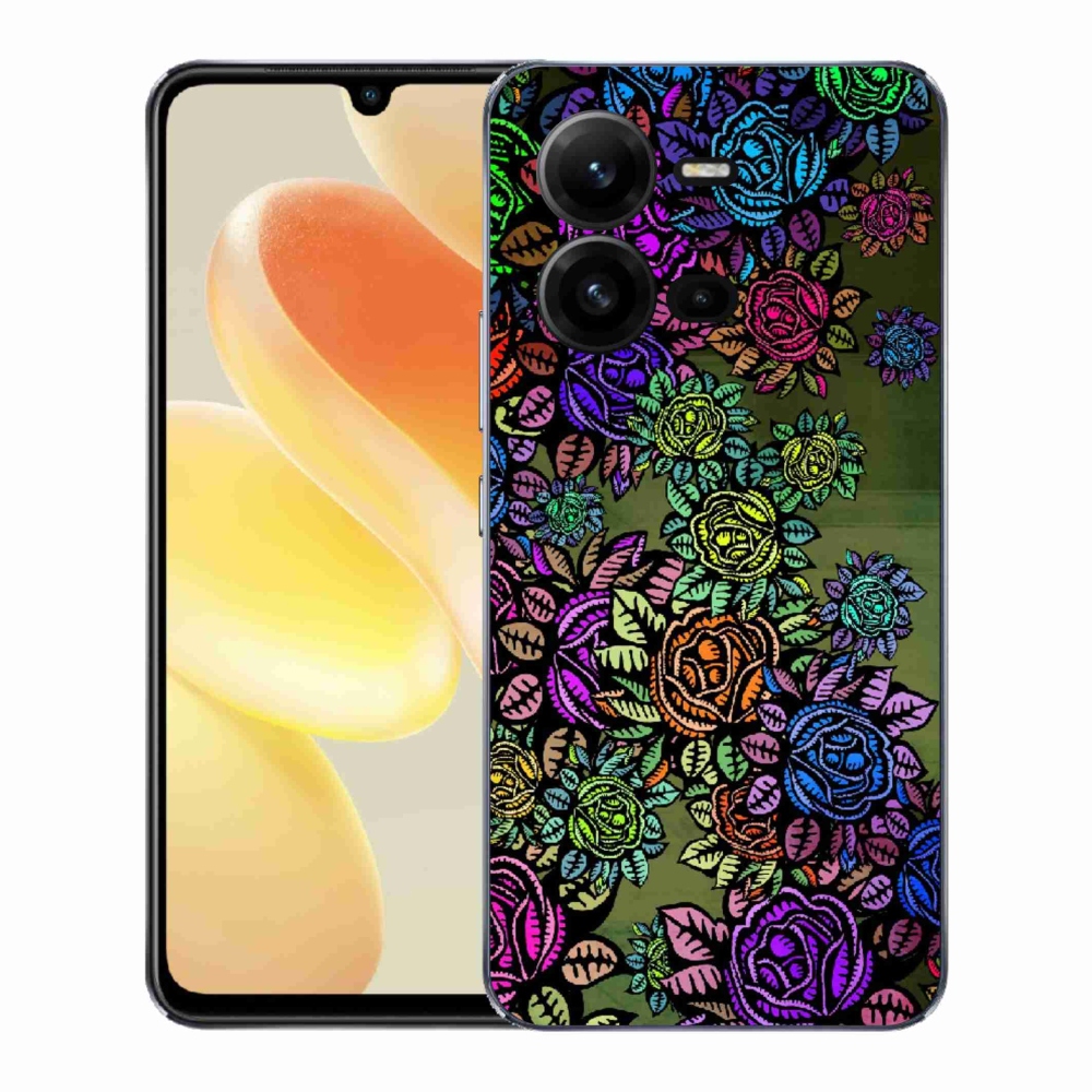 Gelový kryt mmCase na Vivo X80 Lite - květiny 6