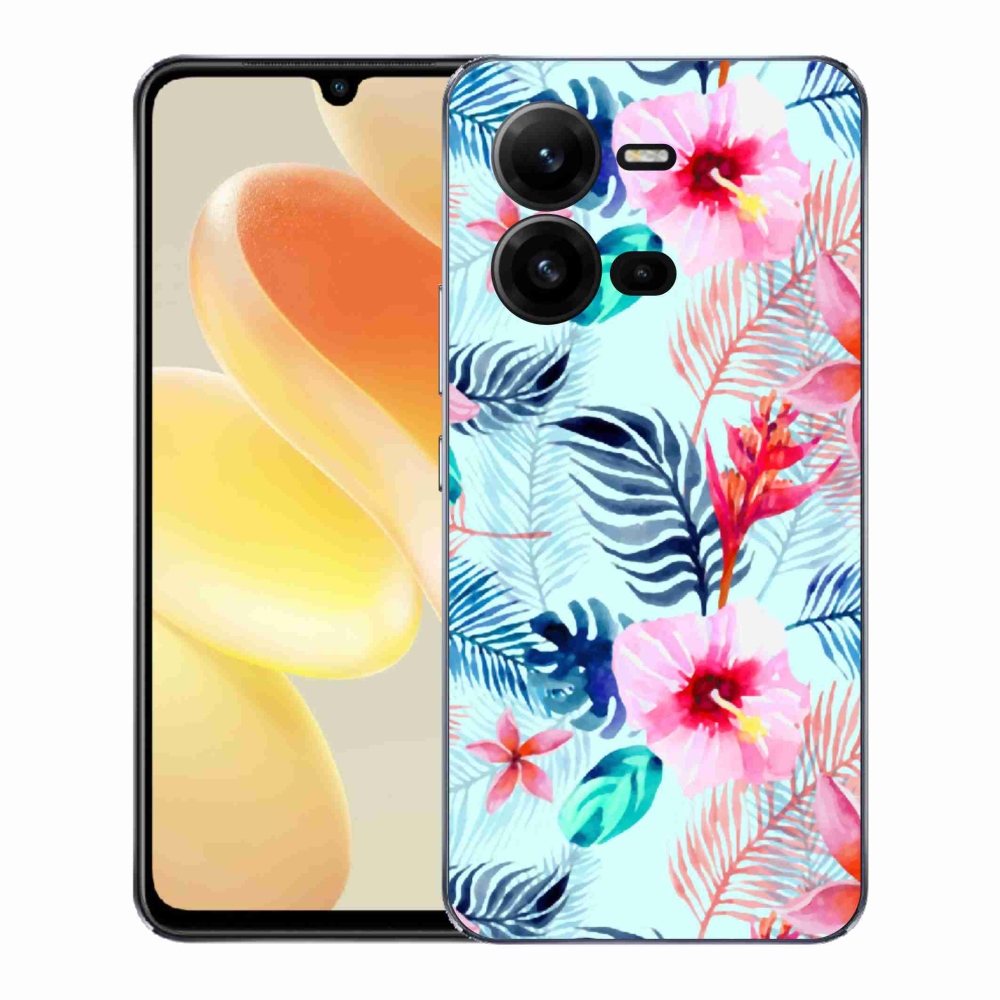Gelový kryt mmCase na Vivo X80 Lite - květiny