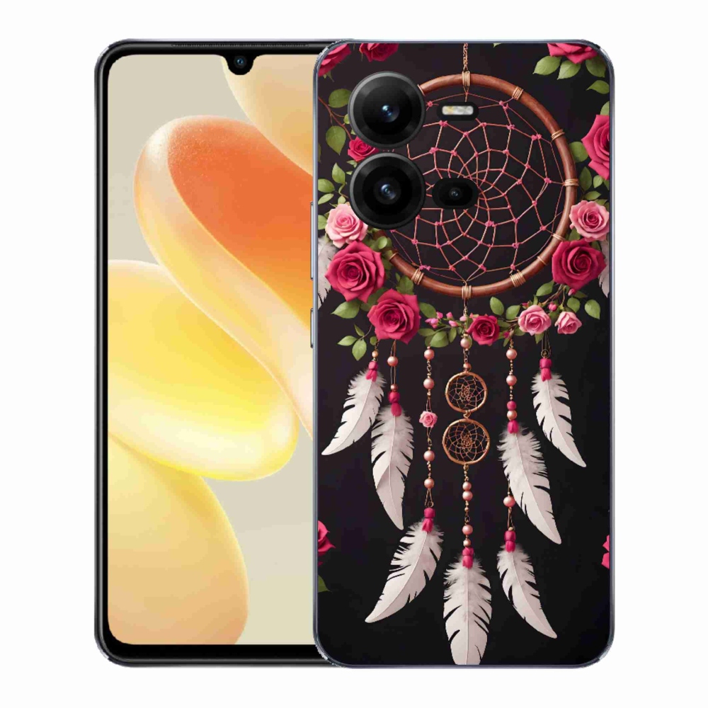 Gelový kryt mmCase na Vivo X80 Lite - lapač snů s růžemi
