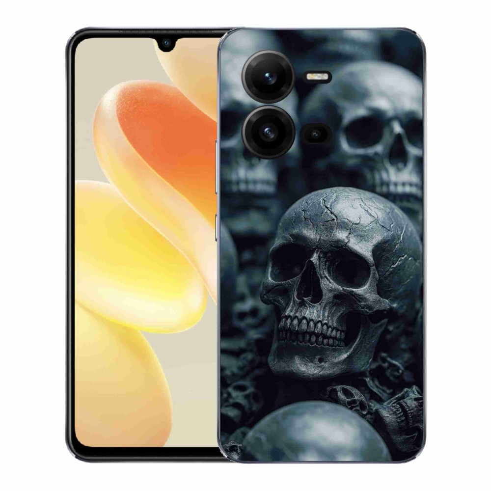 Gelový kryt mmCase na Vivo X80 Lite - lebka 2