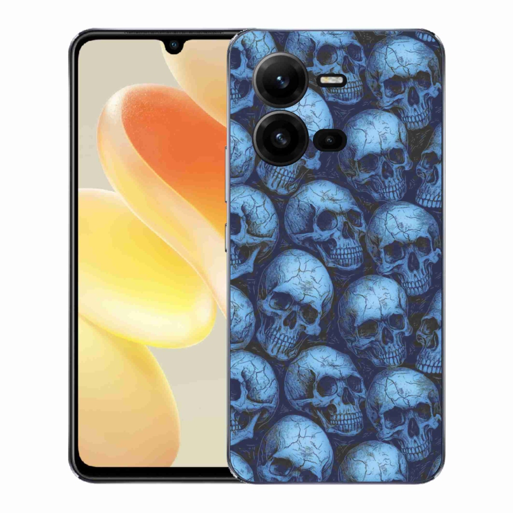 Gelový kryt mmCase na Vivo X80 Lite - lebky