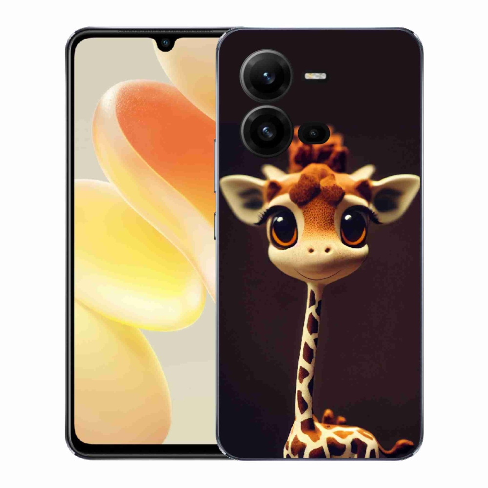 Gelový kryt mmCase na Vivo X80 Lite - malá žirafa