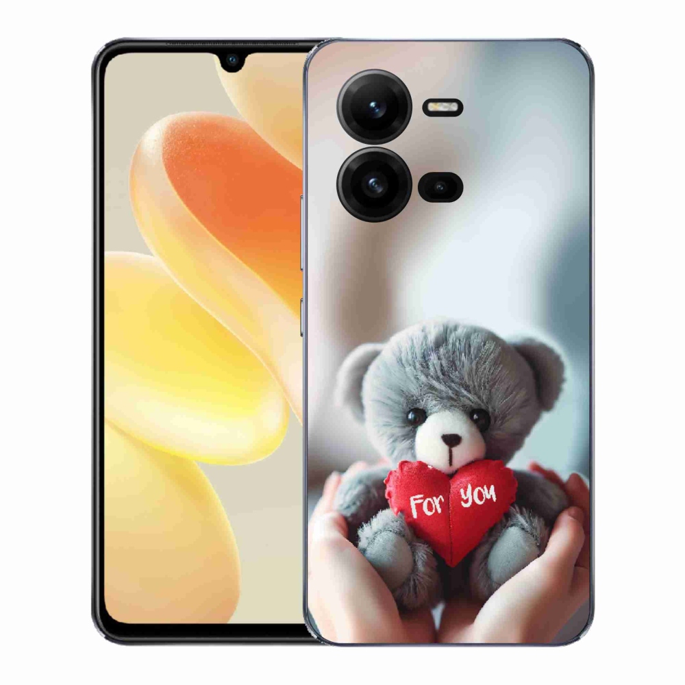 Gelový kryt mmCase na Vivo X80 Lite - medvídek pro zamilované